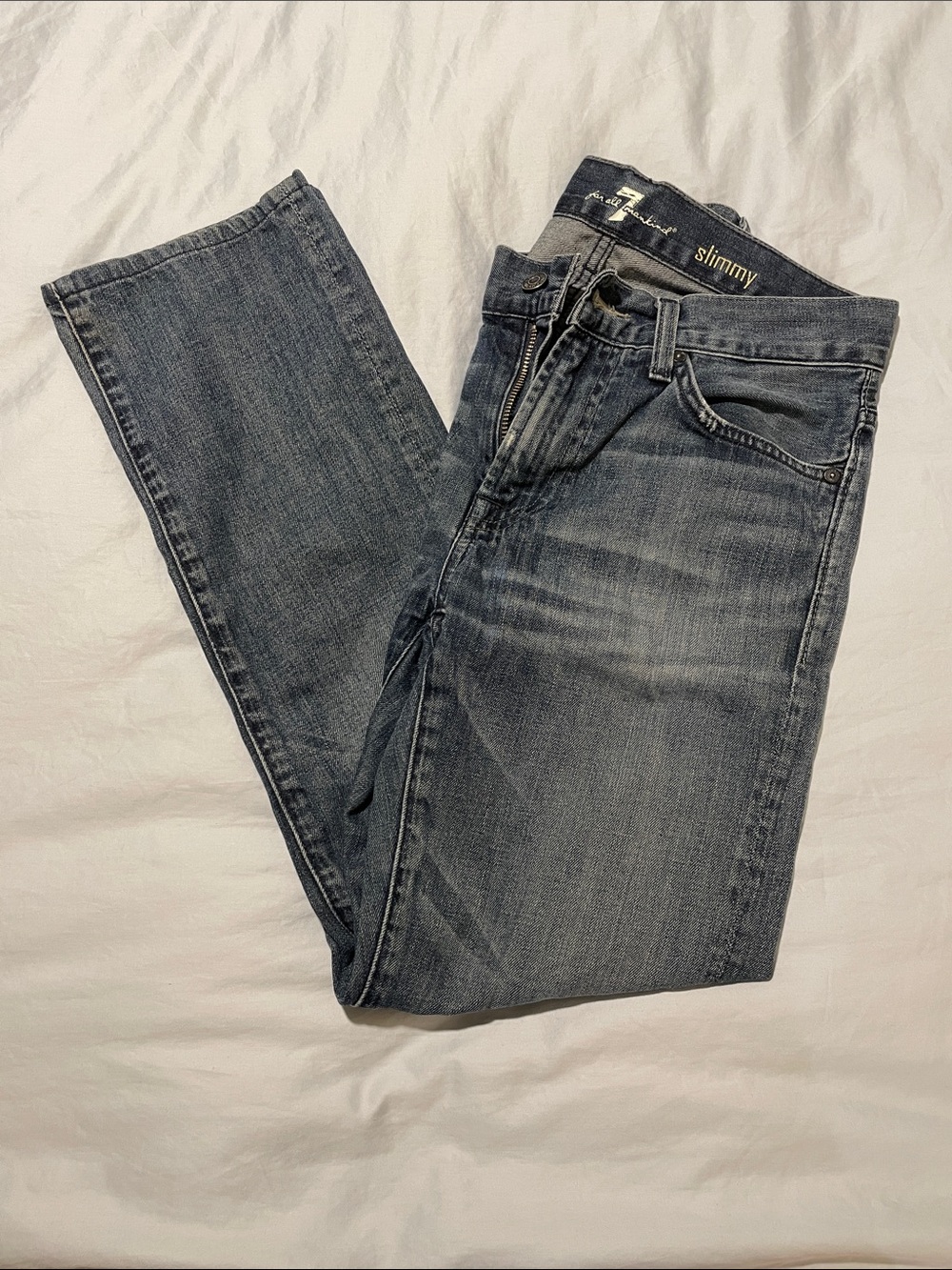 7 For All Mankind Slimmy Slim Jeans - Faded Indigo